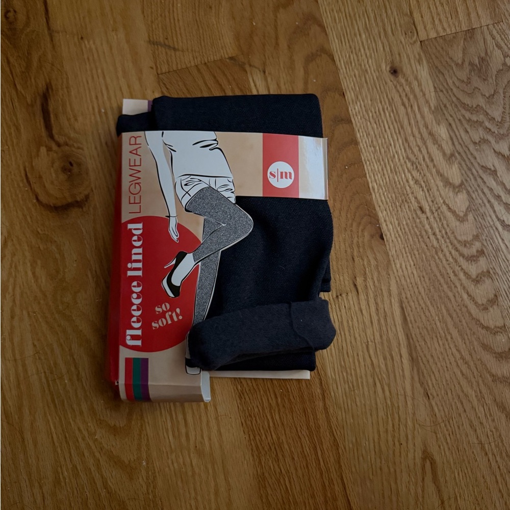 Fleece Lined Legwear - Black